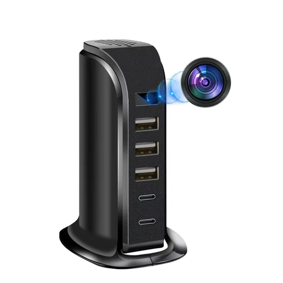 GENERICO - Cámara Espía Alámbrica Oculta Full Hd 4k Carga 4 Usb Y 1 C