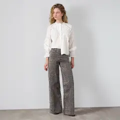 RAINDOOR - Pantalón Animal Print Straight Mujer