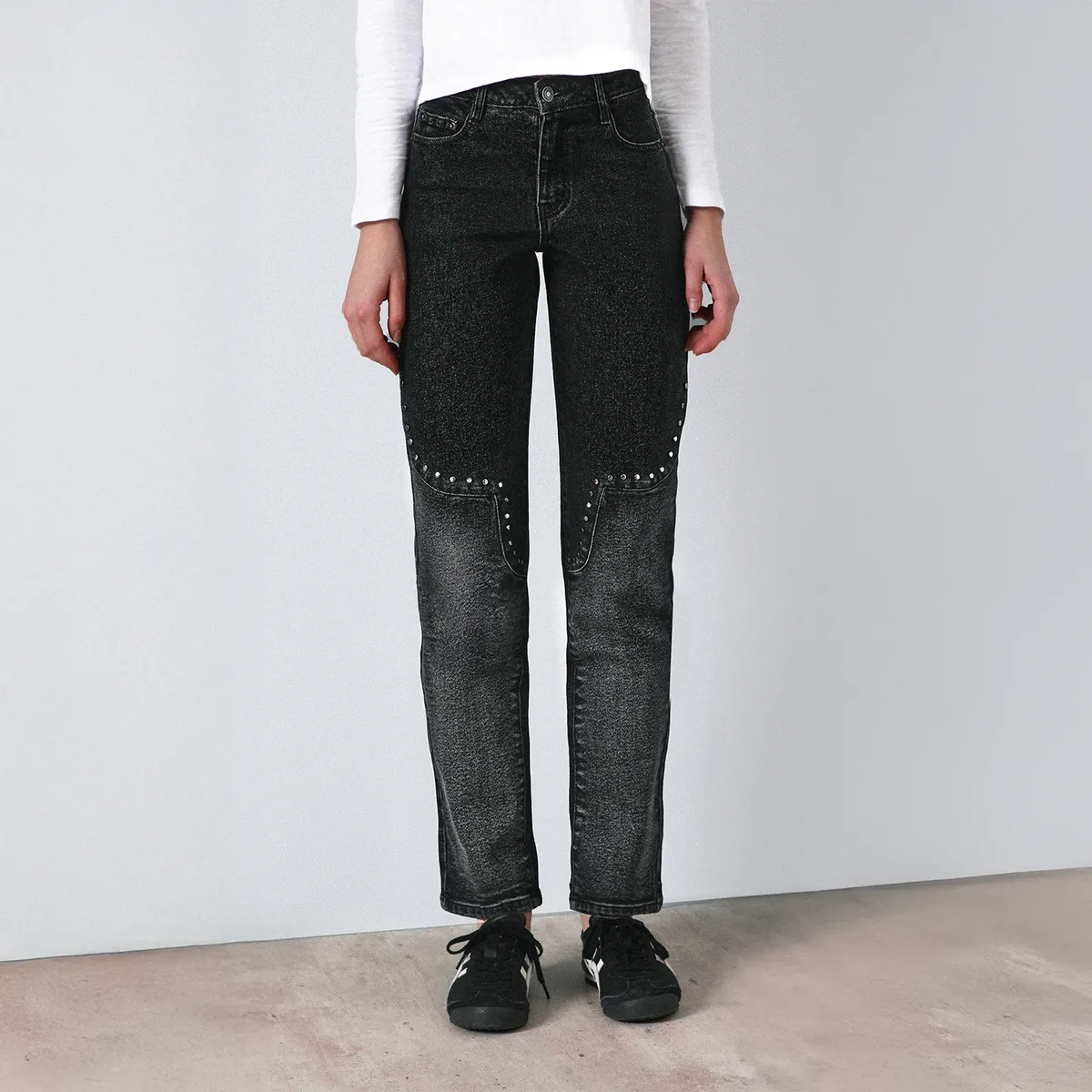 RAINDOOR - Pantalón Mom Slim Nuria Negro R Mujer Raindoor