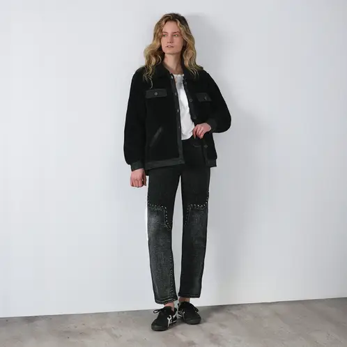 RAINDOOR - Pantalón Mom Slim Nuria Negro R Mujer