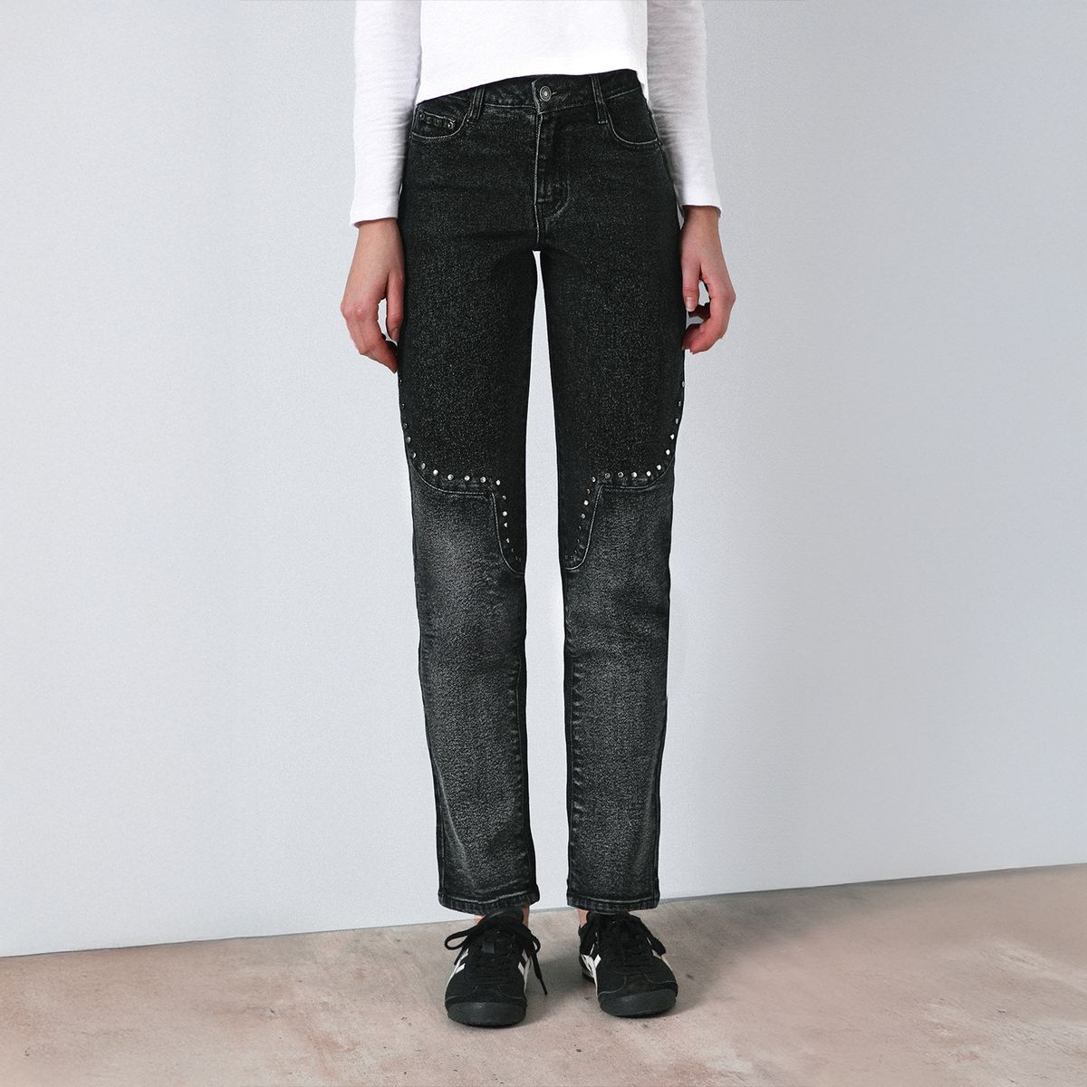 RAINDOOR - Pantalón Mom Slim Nuria Negro R Mujer Raindoor