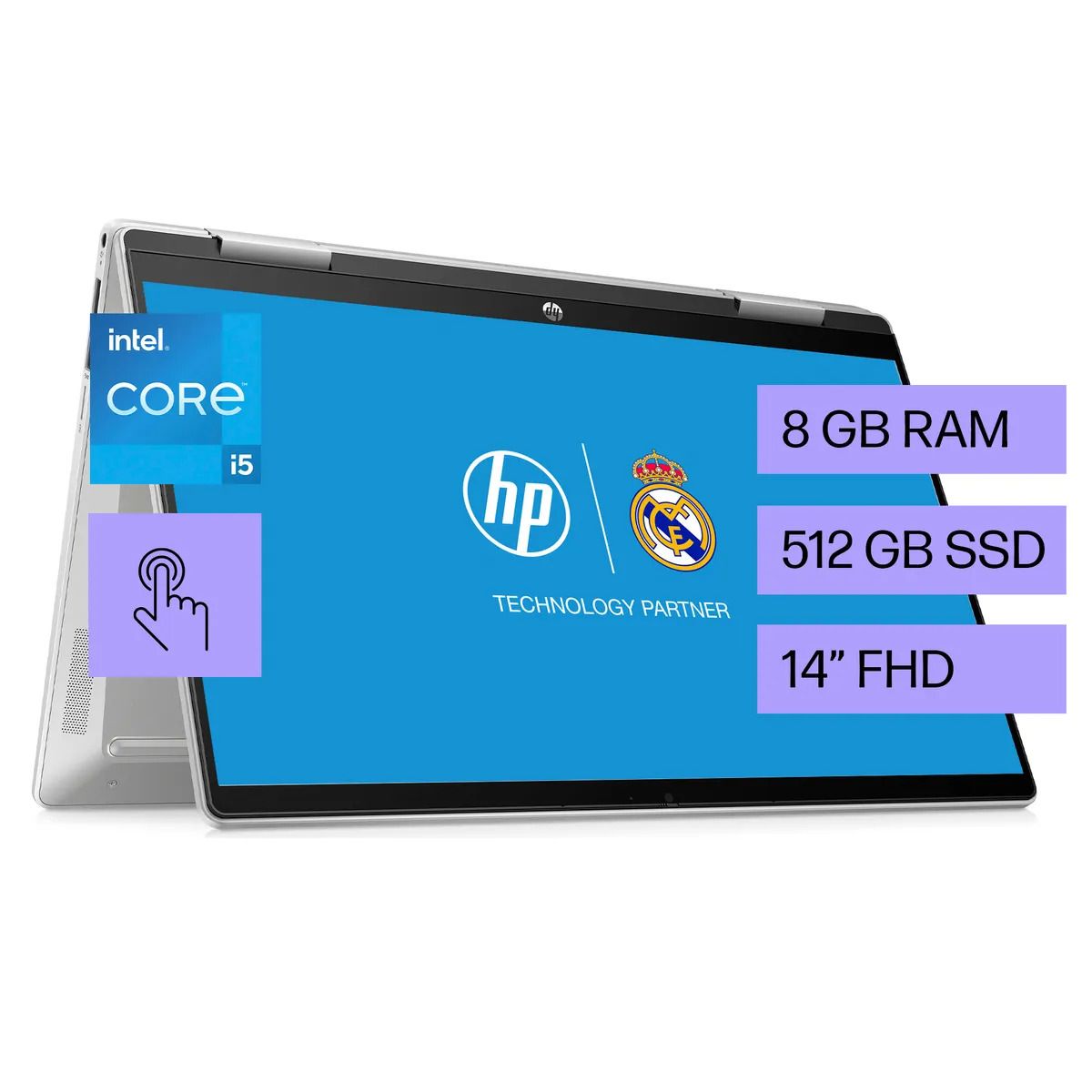 HP - Notebook HP 2 en 1 Pavilion x360 14-ek1012la Intel Core i5 8gb Ram 512gb Ssd Windows 11 Home
