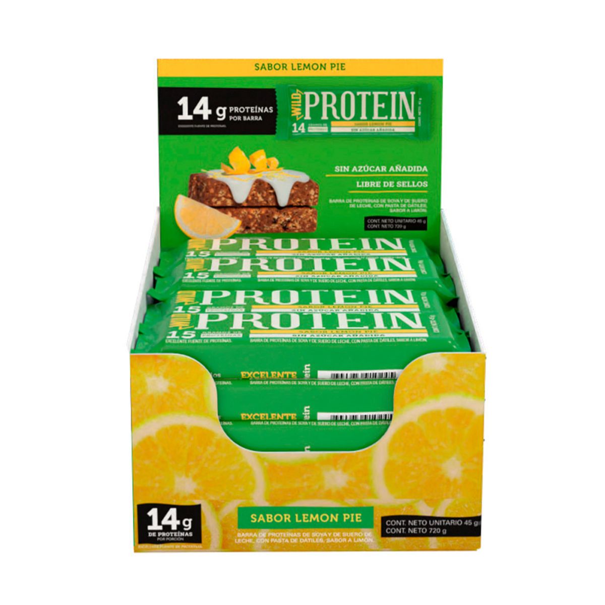 GENERICO - Wild Protein Lemon Pie 14gr 16 unidades
