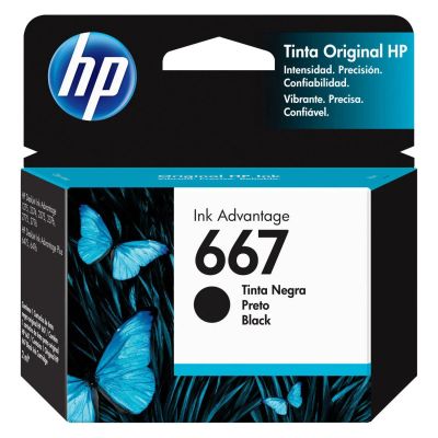 Hp Cartucho De Tinta 667 Negro Original