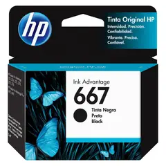 HP - Cartucho de Tinta 667 Negro Original