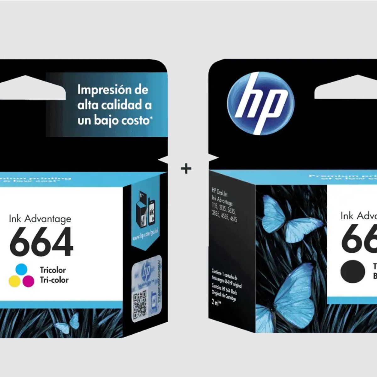 HP - Pack tintas HP 664 Negra + 664 Tricolor