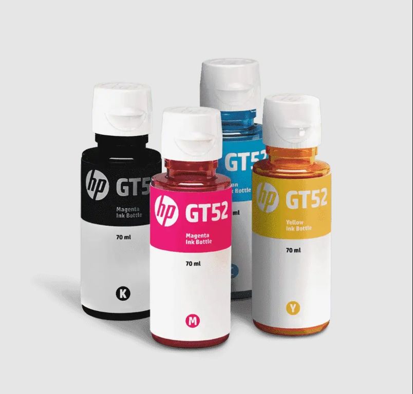 Pack Tinta Hp Gt53 Negro Gt52 Cian Amarillo Y Magenta