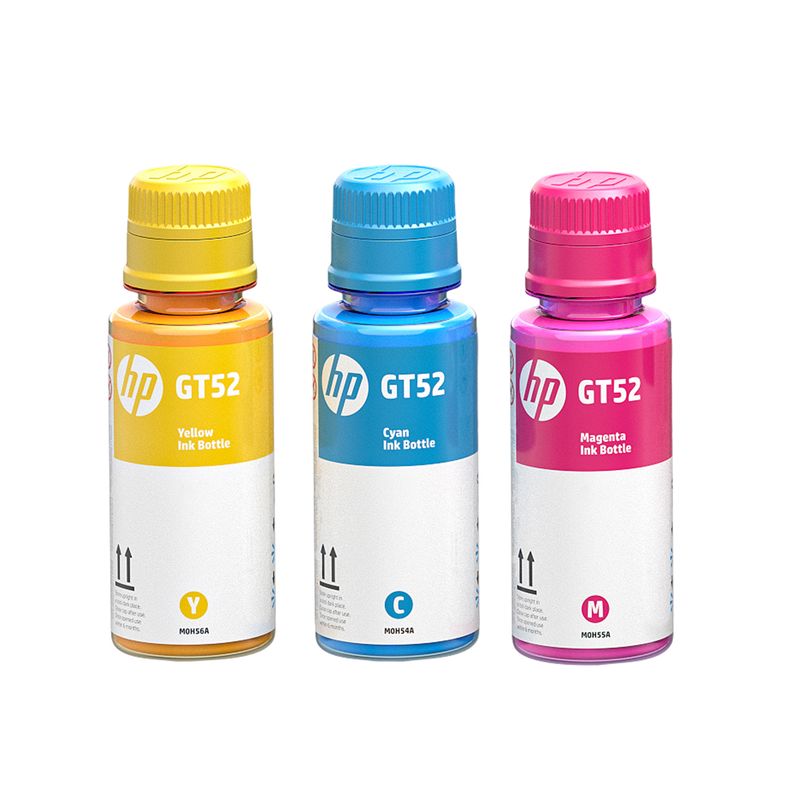 HP - Pack Tintas HP Botella GT52 Magenta Cian Amarillo