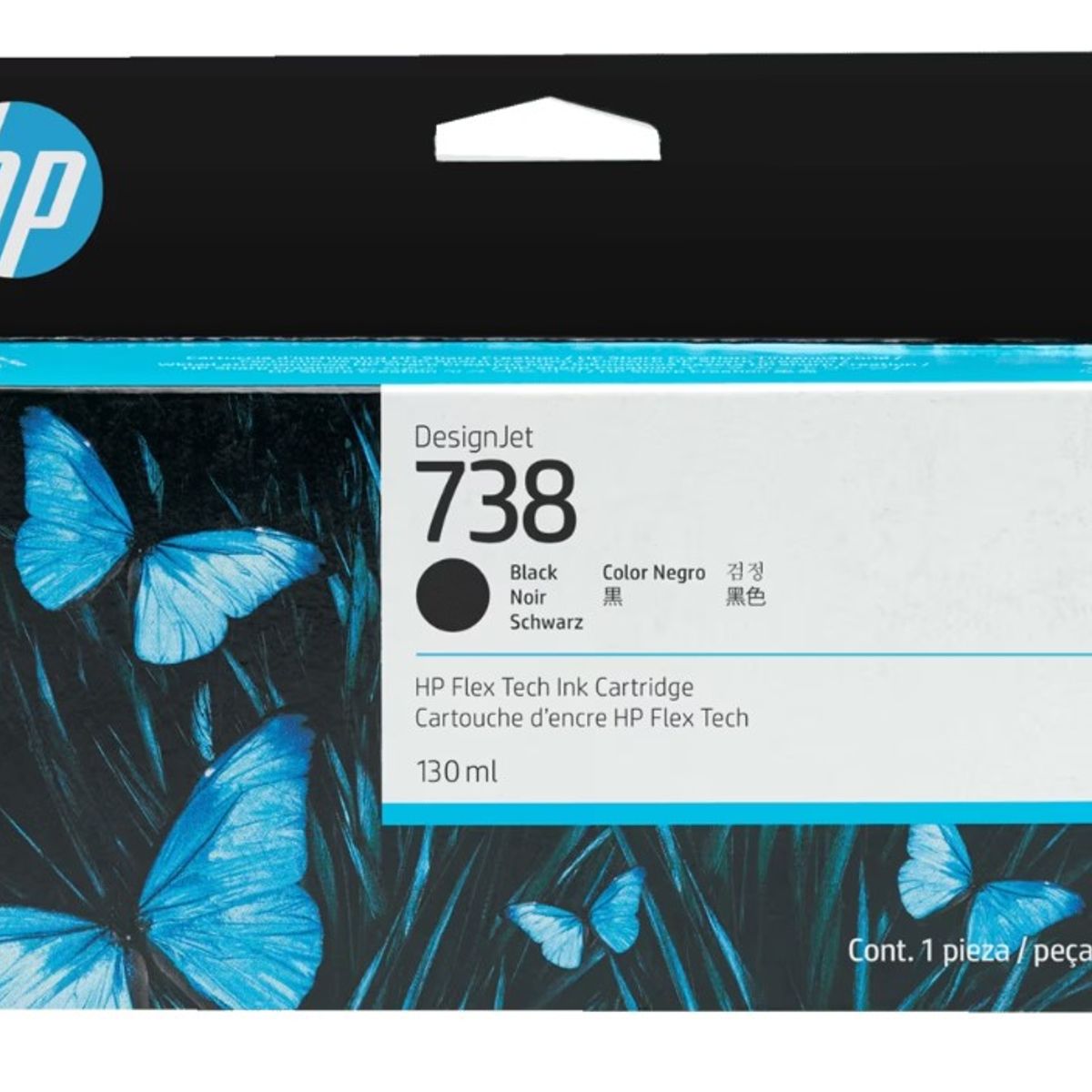 HP - Cartucho de Tinta DesignJet HP 738 Negro de 130 ml