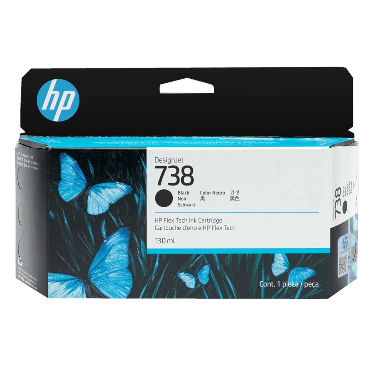 HP - Cartucho de Tinta DesignJet HP 738 Negro de 130 ml