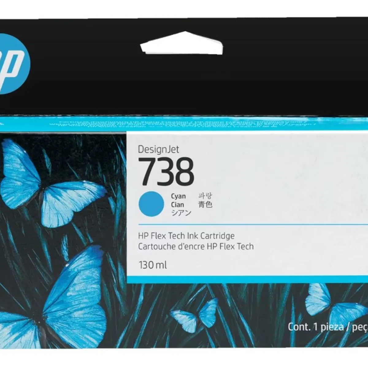 HP - Cartucho de Tinta HP 738 DesignJet Cian de 130 ml