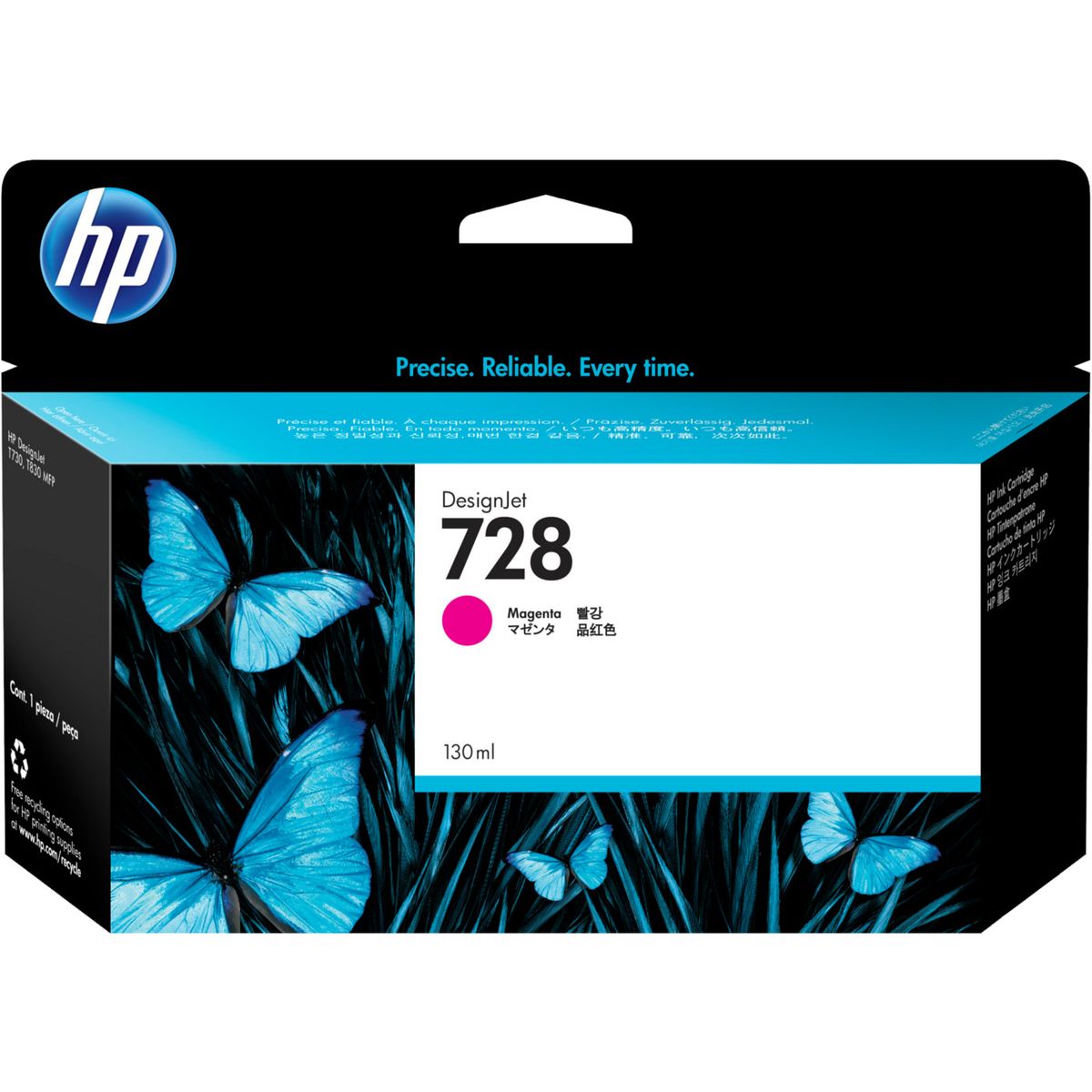 HP - Cartucho de Tinta HP 728 Magenta DesignJet de 130 ml