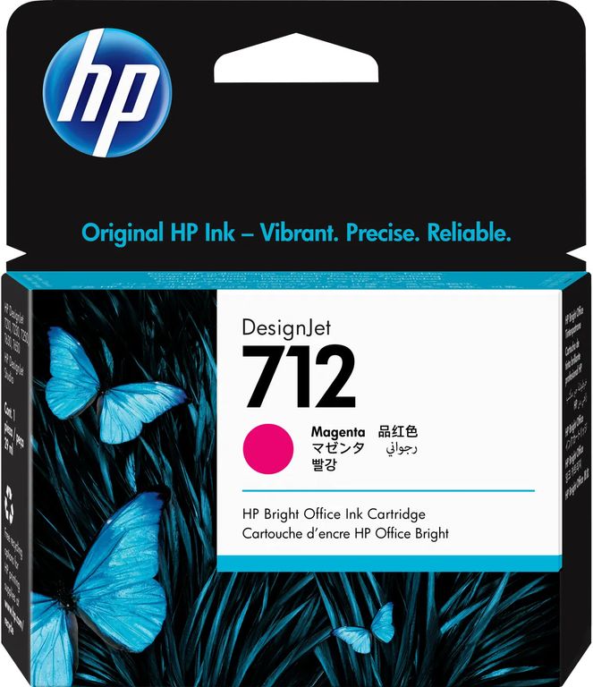 Cartucho de Tinta HP 712 Magenta DesignJet Original