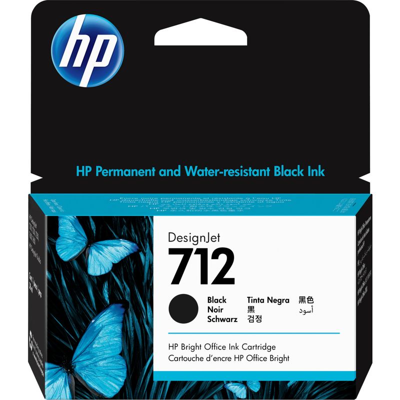 HP - Cartucho de Tinta HP 712 Negro DesignJet Original