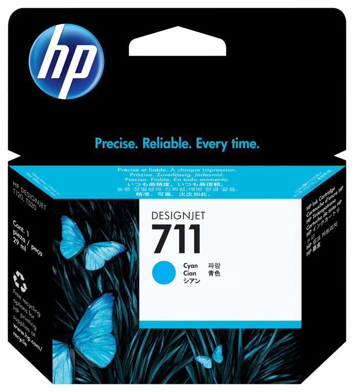 Cartucho de Tinta HP 711 Cian DesignJet de 29 ml