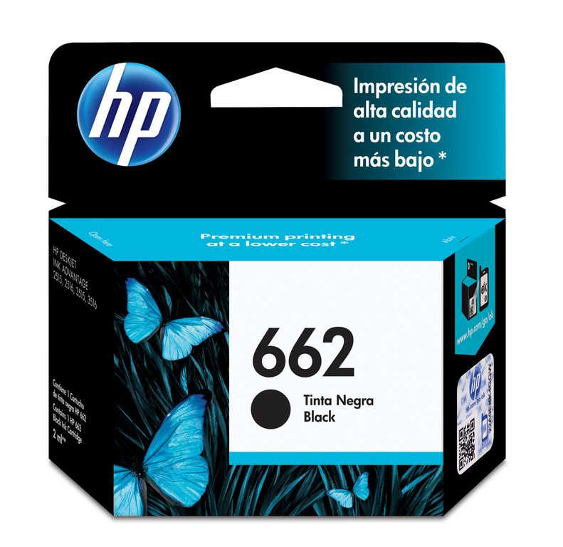 Cartucho de tinta HP 662 negra Original