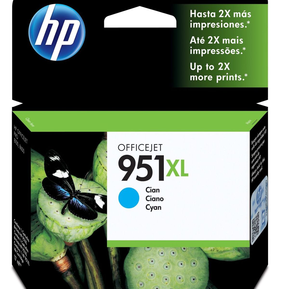 HP - Cartucho de tinta HP 951XL Cian Original CN046AL