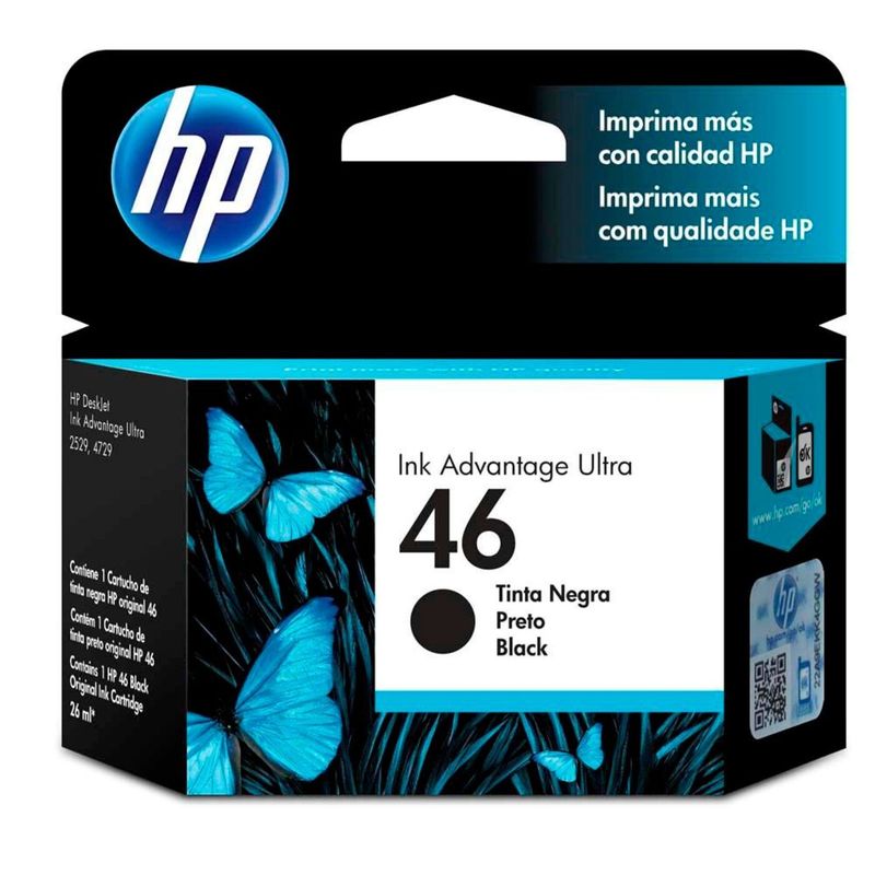 HP - Cartucho de Tinta HP 46 Negra Original