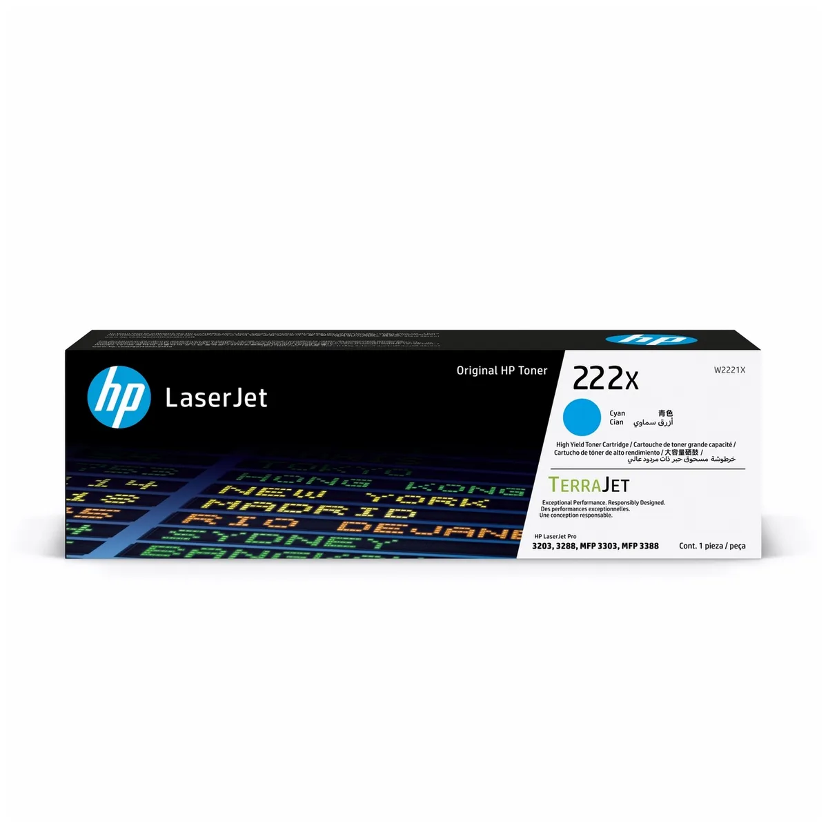 HP - Cartucho de Tóner LaserJet HP 222X Cian