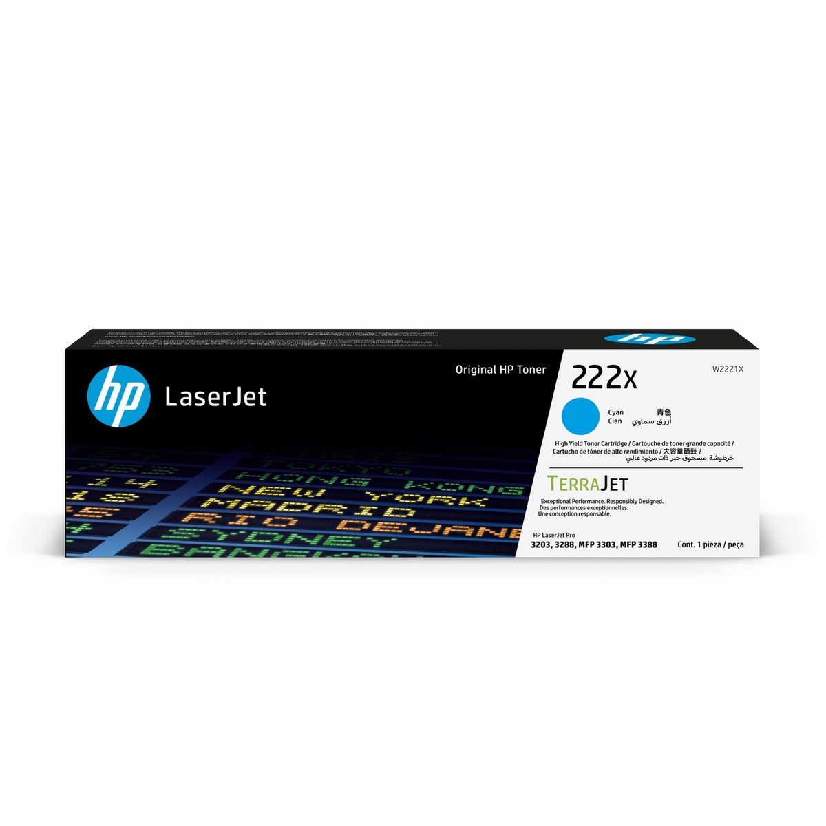 HP - Cartucho de Tóner LaserJet HP 222X Cian