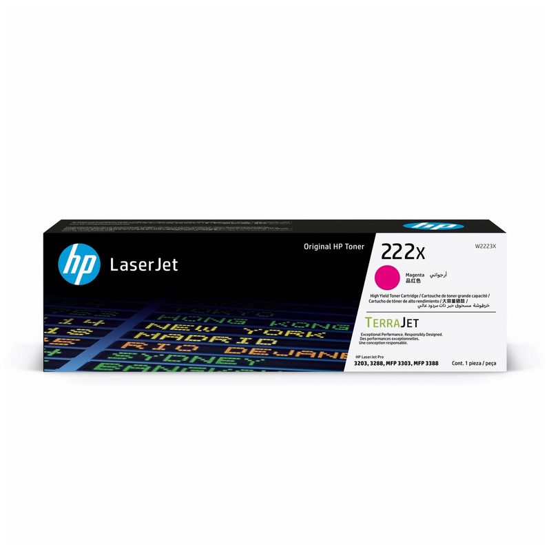 HP - Cartucho de Tóner LaserJet HP 222X Magenta
