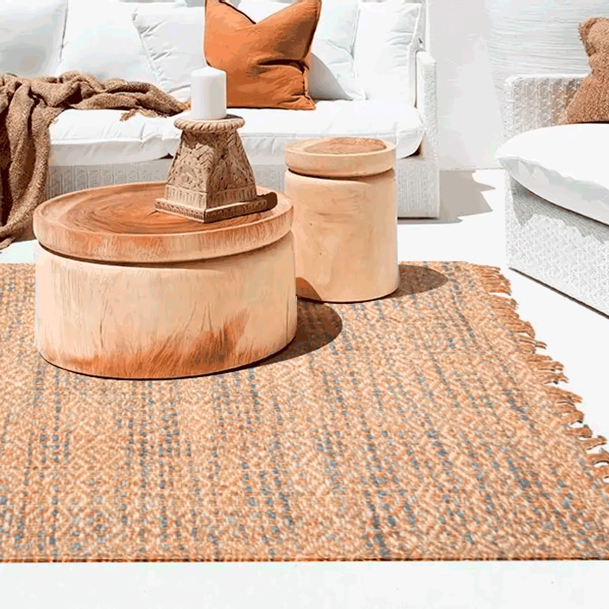 BAZHARS - ALFOMBRA BAZHARS YUTE 140X200 CM HERI HW NMULTI BK