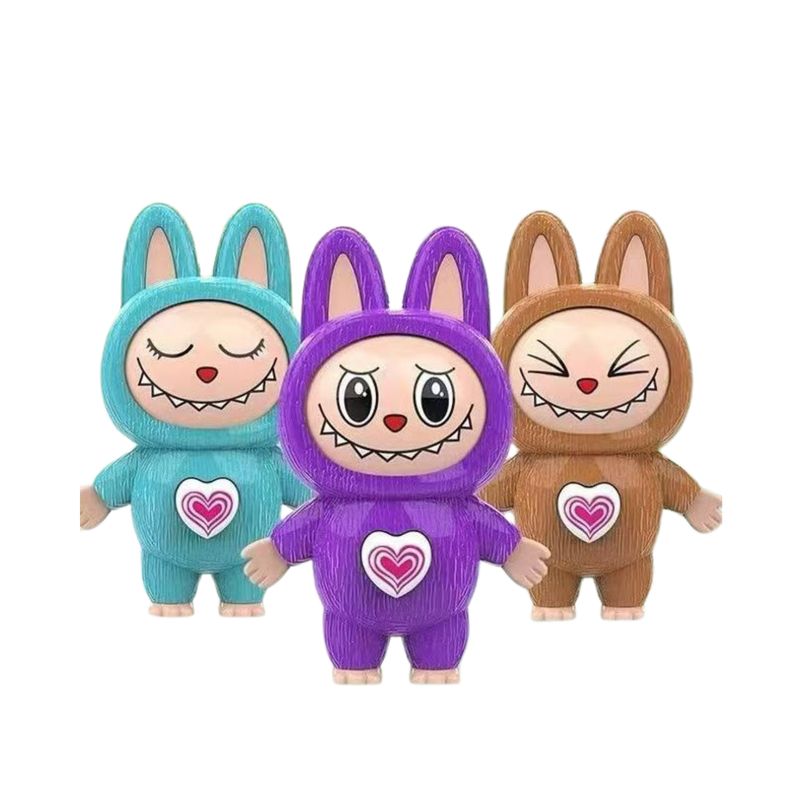 GENERICO - Pack 3 Llavero Labubu Cambio De Cara Llavero