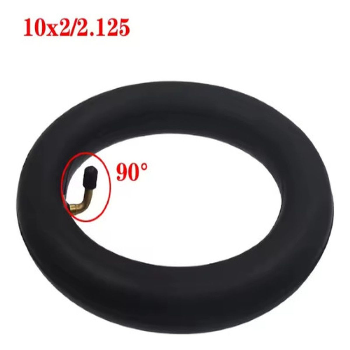 GENERICO - Camara 10 x 2.125 Rueda Neumatico Scooter Valvula Curva 90º