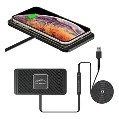 GENERICO - Cargador Inalámbrico Para Auto De 15w Para iPhone Samsung Color Negro