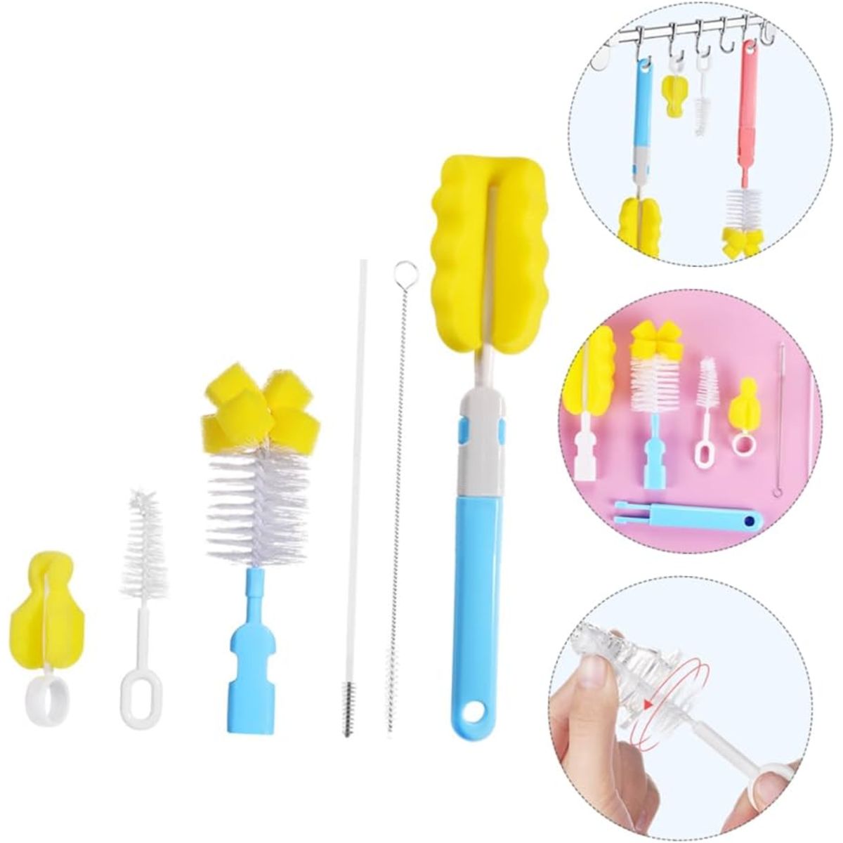 GENERICO - Set Cepillo Biberones Para Bebes Cepillos