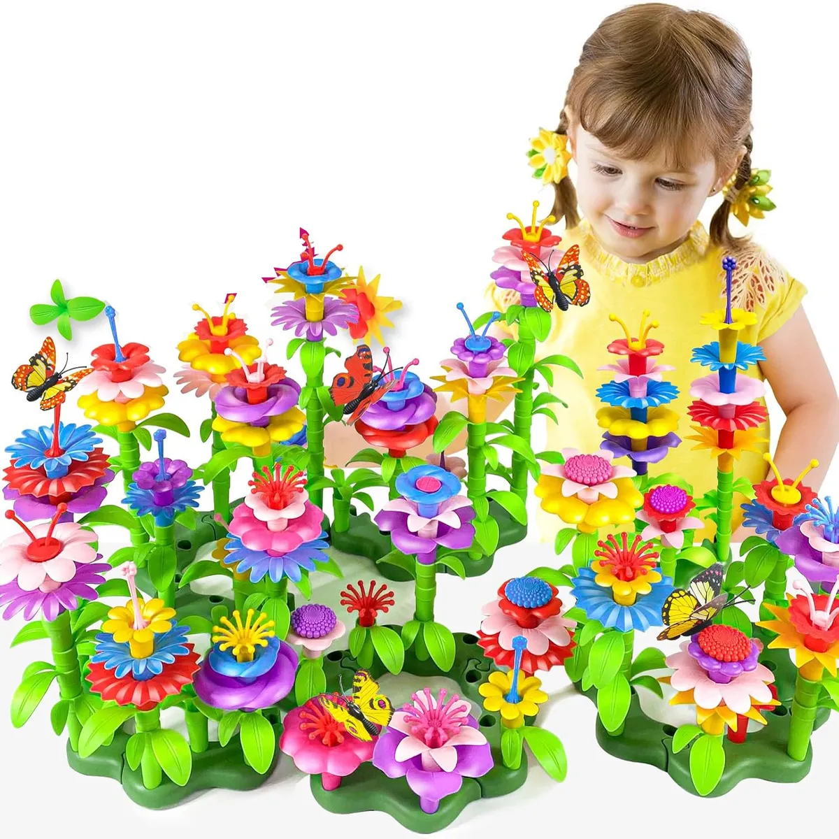 GENERICO - 103Pcs Juguetes De Construcción De Jardin De Flores