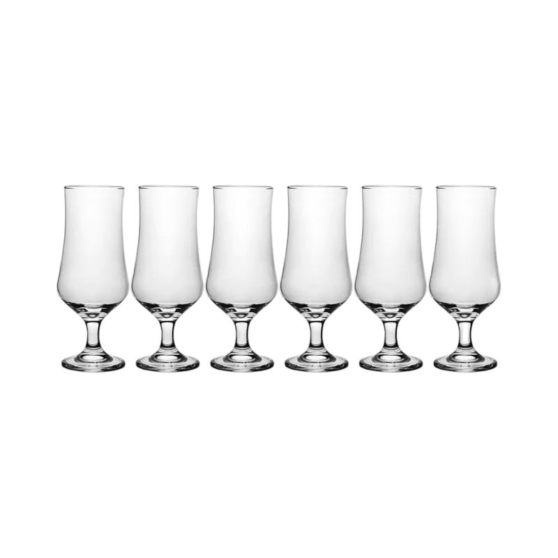 GENERICO - Set 6 Vasos Vidrio Tipo Copa 400ml