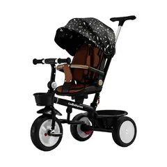 LUBABYCAS - Triciclo 360° Multiposiciones con Mesita Negro