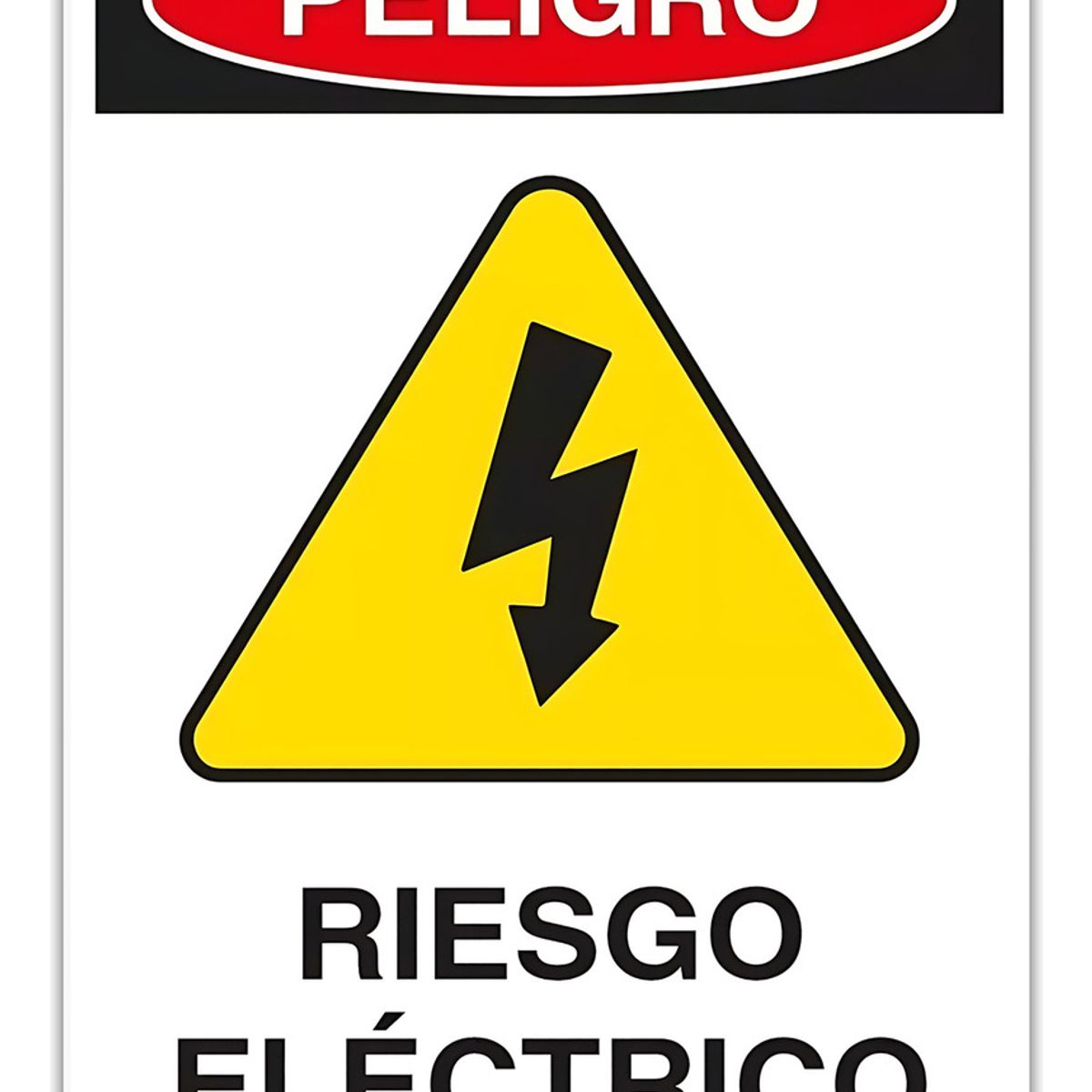 GENERICO - Señal De Advertencia Riesgo Eléctrico Impermeable 20x30cm