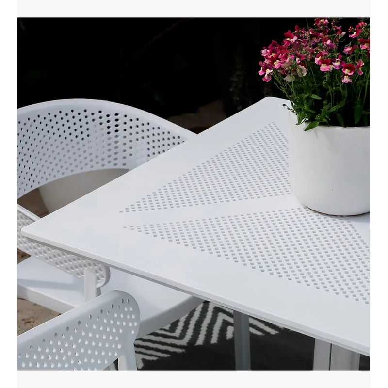 CORI CORI - Mesa Restaurant Terraza Exterior 80x80cm Blanca