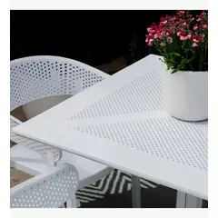 CORI CORI - Mesa Restaurant Terraza Exterior 80x80cm Blanca