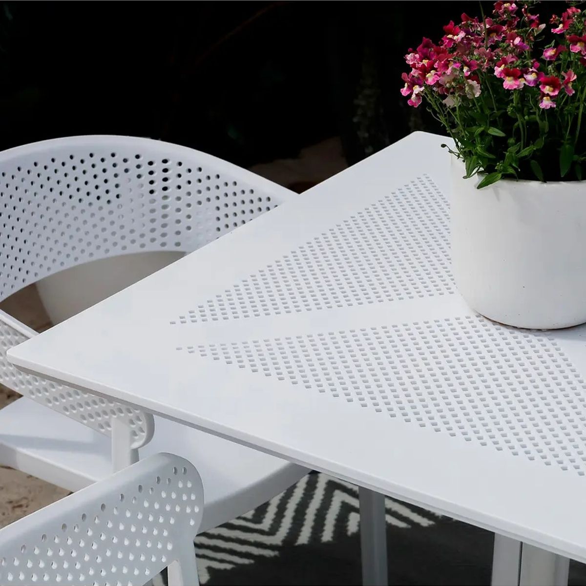 CORI CORI - Mesa Restaurant Terraza Exterior 80x80cm Blanca