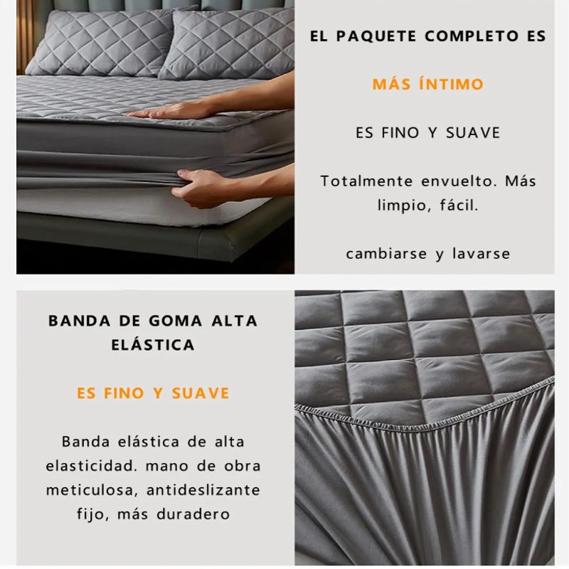 SUPERCENTER - Cubrecolchón Impermeable 1.5 Plazas + Funda De Almohada Blanco