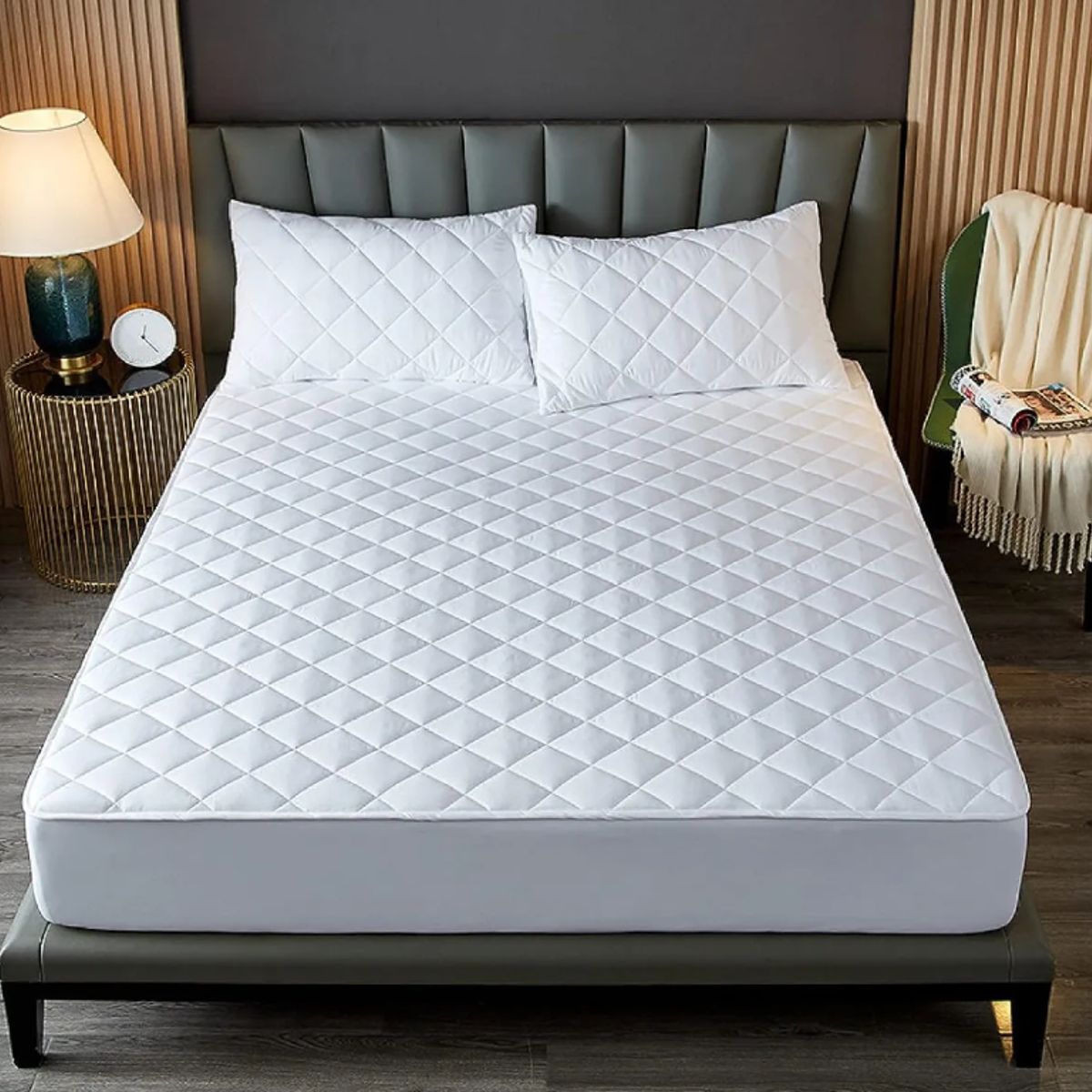 SUPERCENTER - Cubrecolchón Impermeable 1.5 Plazas + Funda De Almohada Blanco