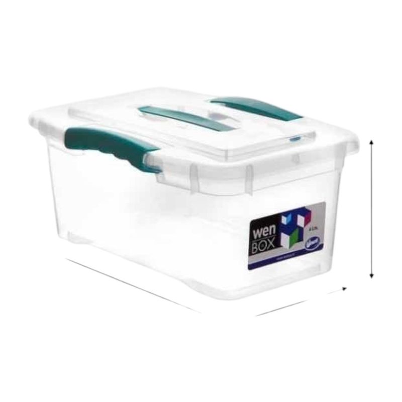 WENCO - Caja Organizadora 6 Litros Transparente Wenco
