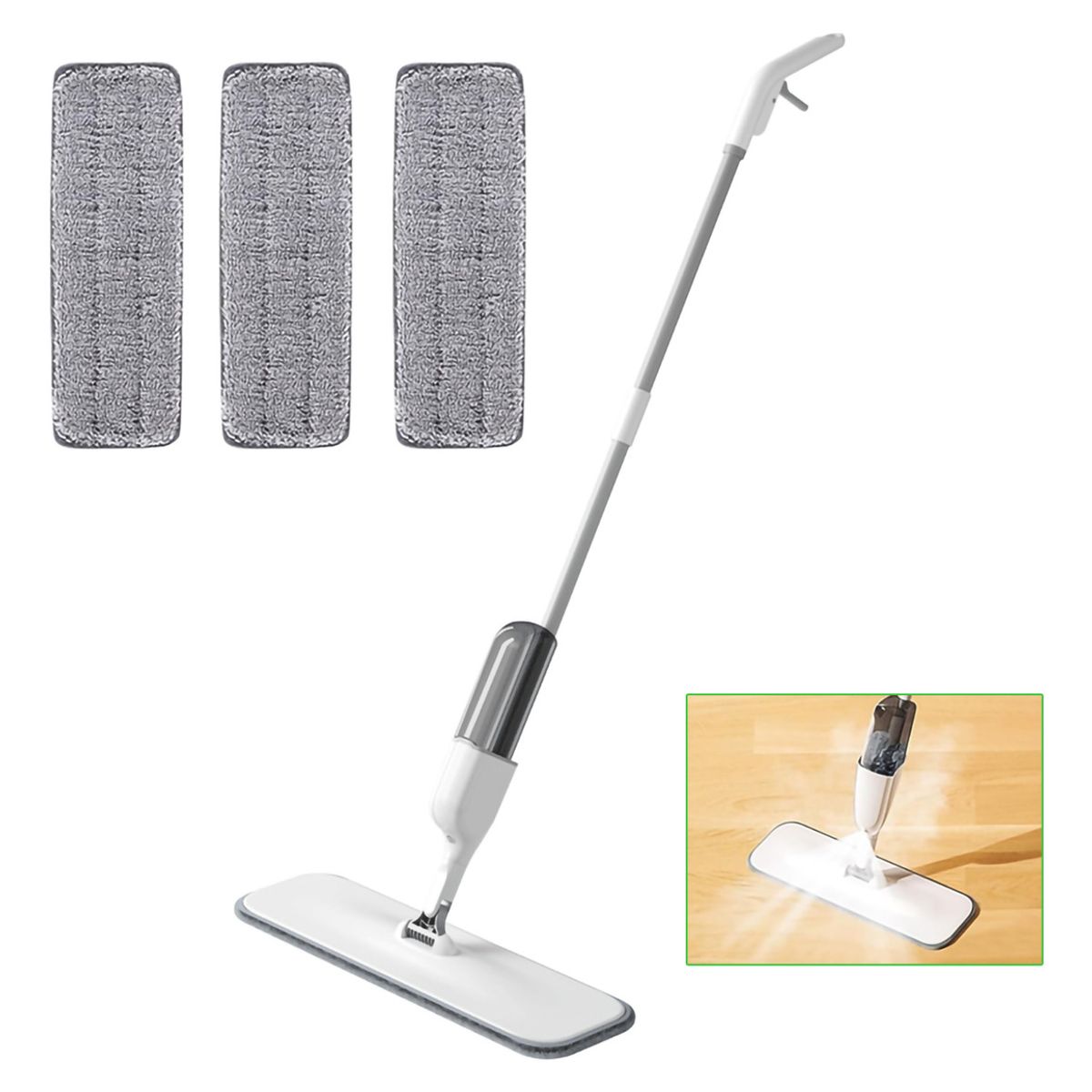 GENERICO - Cabezal Giratorio 360° Mopa Spray Con Atomizador-Blanco