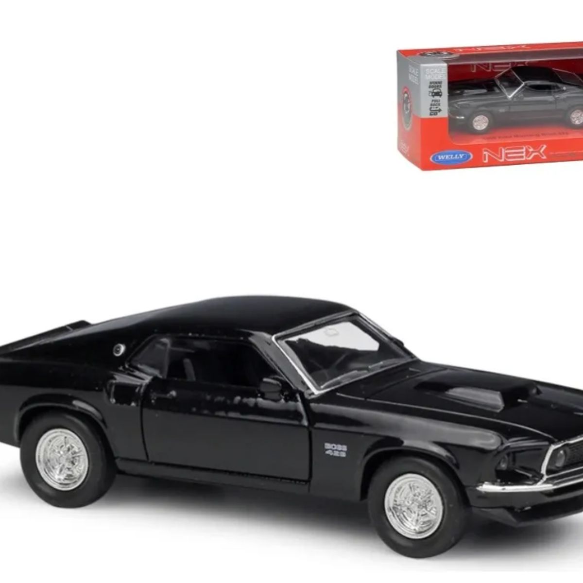 WELLY - Auto de colección Ford Mustang Boss 1969 Escala 1:36