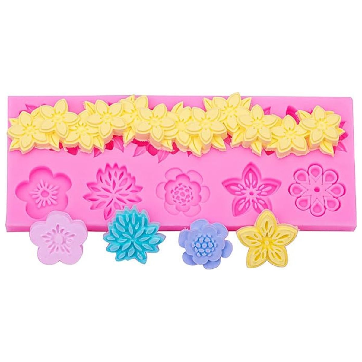 GENERICO - Moldes 6 Espacios Flores Ornamentales