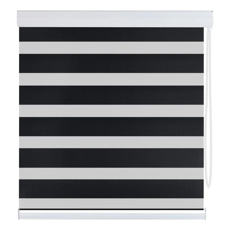 SUPERCENTER - Supercenter Cortina Roller Velo Liso 2 Paños 120 X 200 Cm Negro