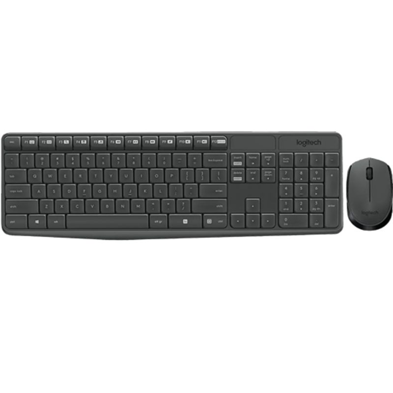 LOGITECH - Logitech MK235 Combo Inalámbrico Teclado y Mouse USB Negro