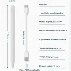 RENVMEXY - Lápiz capacitativo Bluetooth compatible con Apple Pencil
