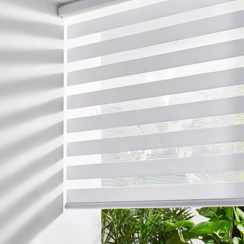 SUPERCENTER - Supercenter Cortina Roller Velo Liso 2 Paños 150 X 200 Cm Blanco