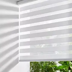 SUPERCENTER - Cortina Roller Velo Liso 2 Paños 150 X 200 Cm Blanco