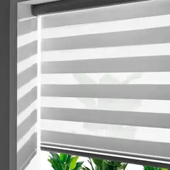 SUPERCENTER - Cortina Roller Velo Liso 2 Paños 150 X 200 Cm Gris