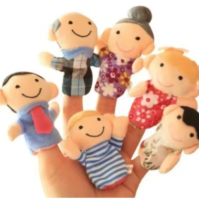 GENERICO - Títeres infantil para dedos pack 6 unidades familia 0037FA